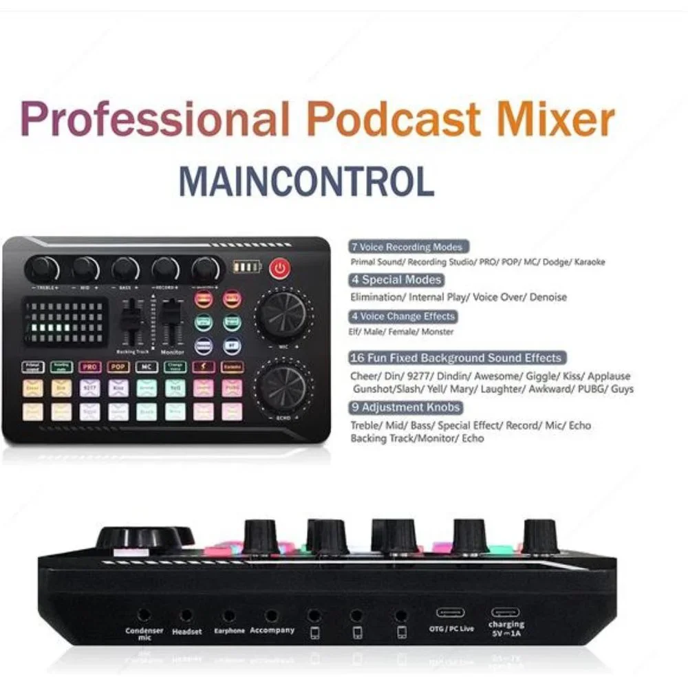 Podcast Equipment Bundle,Condenser Microphone with Tripod Stand and Professional